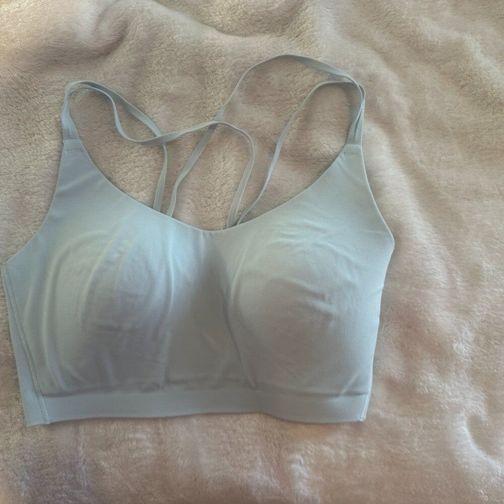 Baleaf Light Blue Sports Bra S-M Racerback Padded Workout Yoga Gym Athletic - Picture 2 of 8